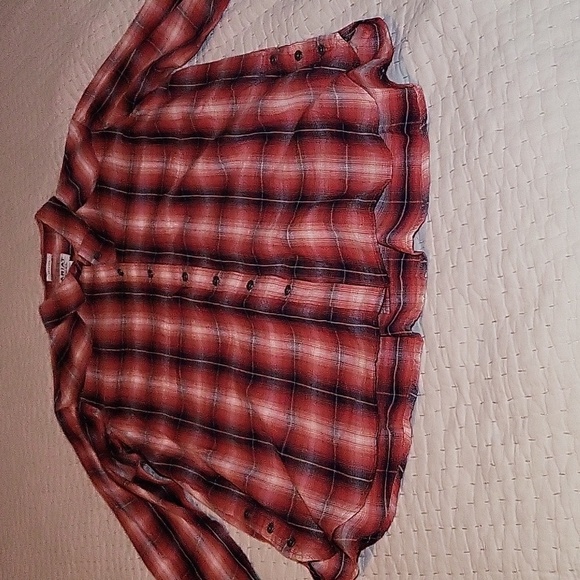 Nwot Ariat Real Plaid Button-up Side Buttons Womens Tunic Style Shirt Size Large - Picture 6 of 11